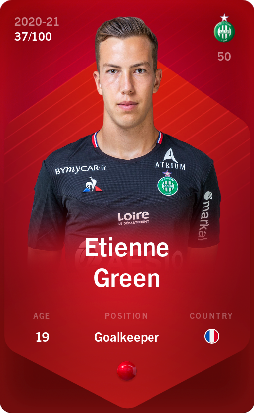 Sorare - Sorare Official - Etienne Green 2020-21 • Rare 37/100 - NFT # 101926511702062527379043917429731476241697819399127768271364511656591566189888
