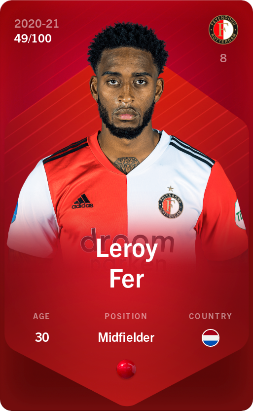 Sorare - Sorare Official - Leroy Fer 2020-21 • Rare 49/100 - NFT # 73296074758259448047287780728601509129496112620428498061946275422369547178265