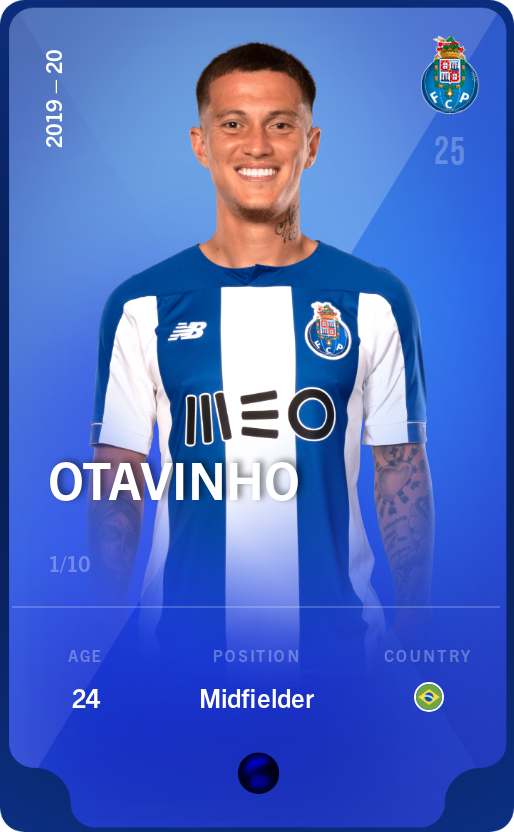 Sorare - Sorare Official - Otavinho 2019-20 • Super Rare 1/10 - NFT # 6057465485929629056327534880867089822782899035023623814284400047081946792086