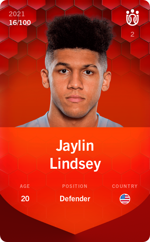 Sorare - Sorare Official - Jaylin Lindsey 2021-22 • Rare 16/100 - NFT # 21570133520953694710717700739923103336954759575140079372452507271854811417746