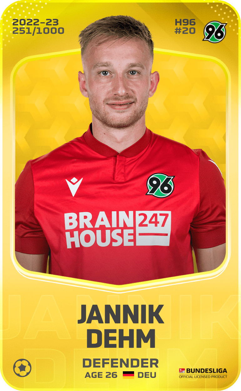 Jannik Dehm 2022-23 • Limited 251/1000