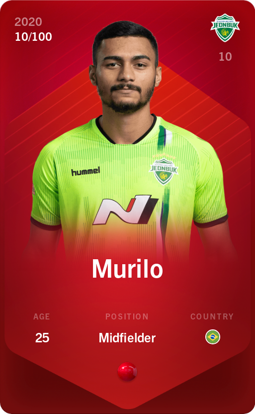 Sorare - Sorare Official - Murilo 2020-21 • Rare 10/100 - NFT # 59841675081030692389524485182768542259012604692562013244725049046814990070376