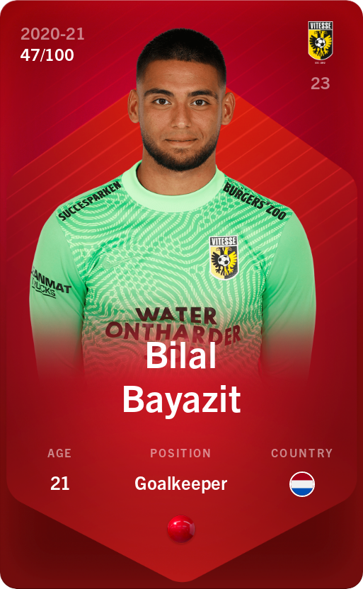 Sorare - Sorare Official - Bilal Bayazit 2020-21 • Rare 47/100 - NFT # 32395235792081810494225727019385635881450053797904814164601542101519971388004