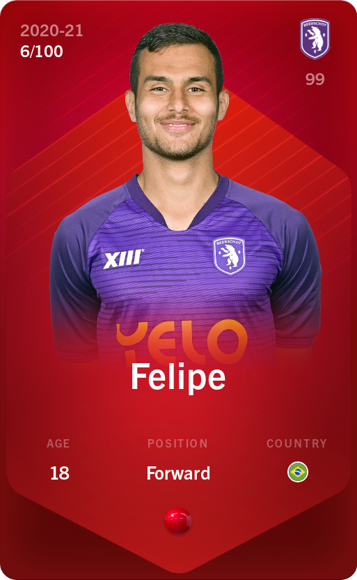 Sorare - Sorare Official - Felipe 2020-21 • Rare 6/100 - NFT # 43046203862623879824088205715226779989569789229708023481126497871351111923704