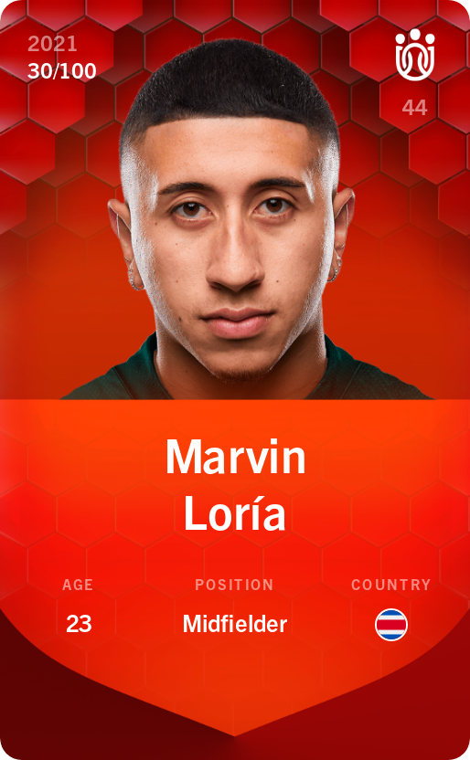 Sorare - Sorare Official - Marvin Loría 2021-22 • Rare 30/100 - NFT # 88567207373937844423169742009411068223114222691202148460747846050222829413906