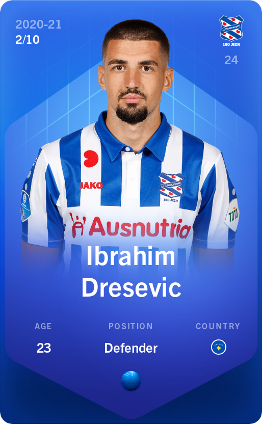 Sorare - Sorare Official - Ibrahim Dresevic 2020-21 • Super Rare 2/10 - NFT # 94332055587448241670743258884657595987480985956502540856026644370368192551737