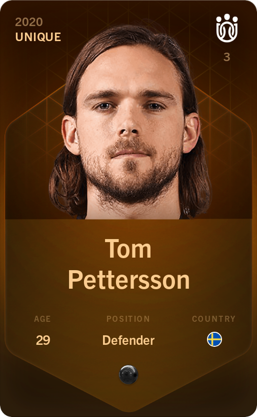 Sorare - Sorare Official - Tom Pettersson 2020-21 • Unique - NFT # 63253472915051685782852349674433367189137200484144697684322665132783695814302