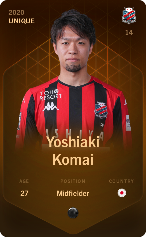 Sorare - Sorare Official - Yoshiaki Komai 2020-21 • Unique - NFT # 98272531473321683914109866684101934018810954152801385376588193154256764535040