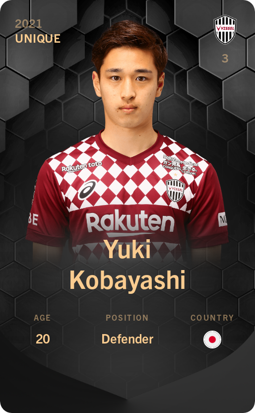 Sorare - Sorare Official - Yuki Kobayashi 2021-22 • Unique - NFT # 94942953438530931284111238906916087811332336035855973705440872927187628061824