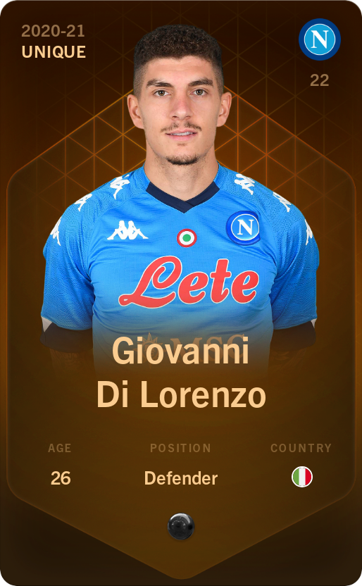 Sorare - Sorare Official - Giovanni Di Lorenzo 2020-21 • Unique - NFT # 26854236904875475322343503615034973217842366152993876755835124355542110246037