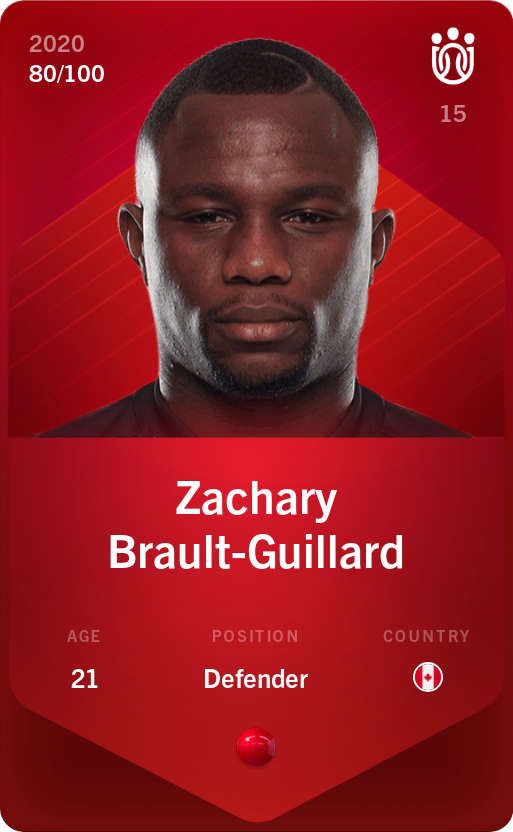 Sorare - Sorare Official - Zachary Brault-Guillard 2020-21 • Rare 80/100 - NFT # 23896687988433226616607924165695721669078759430849126027135856364358619228672