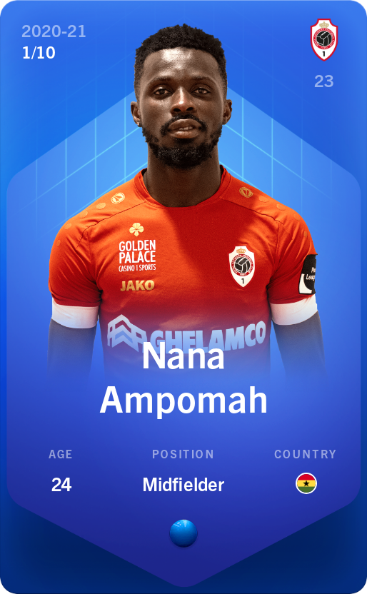 Sorare - Sorare Official - Nana Ampomah 2020-21 • Super Rare 1/10 - NFT # 23264346069165389849855843355971803654409525039620752138674568196203593953474