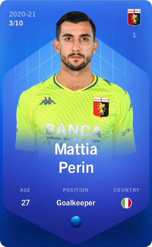 Sorare - Sorare Official - Mattia Perin 2020-21 • Super Rare 3/10 - NFT # 68359551315549581610018019050029202036343127772597490470355960364507917419361