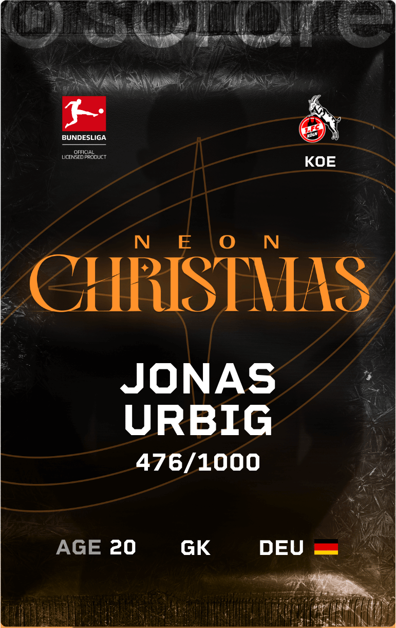 Jonas Urbig 2024-25 • Limited 476/1000