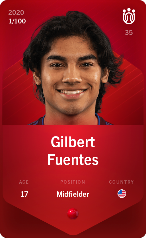 Sorare - Sorare Official - Gilbert Fuentes 2020-21 • Rare 1/100 - NFT # 22740478593623106208510020610829521320157433133343180695973250377136594596471