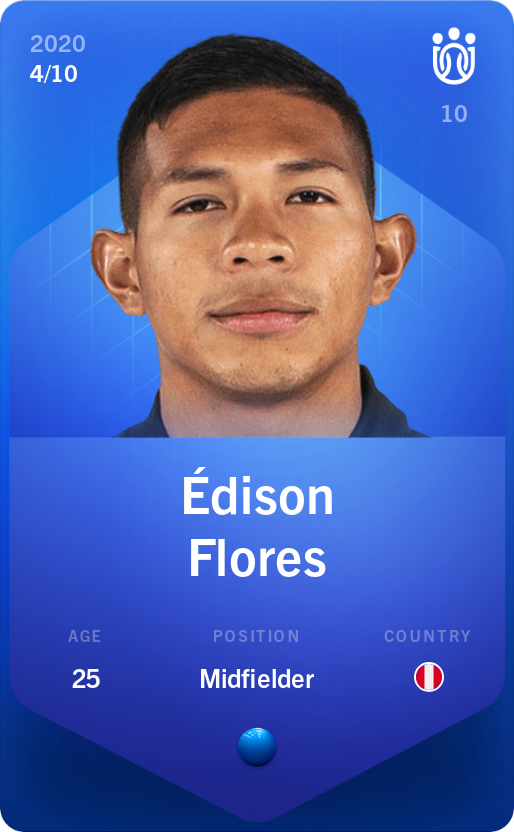 Sorare - Sorare Official - Édison Flores 2020-21 • Super Rare 4/10 - NFT # 78711553572812147250897607473147772889430889648238083373179817720384185725832