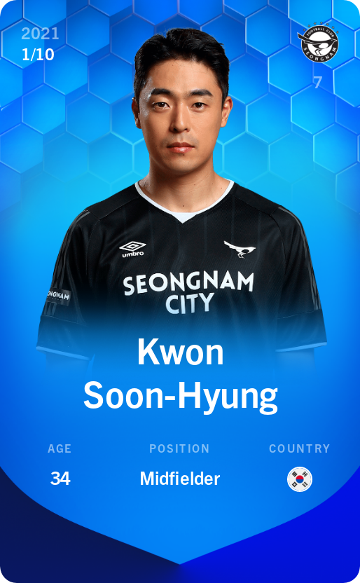 Sorare - Sorare Official - Kwon Soon-Hyung 2021-22 • Super Rare 1/10 - NFT # 41506957238225820779563114343889573181184933550499484679106687823206644741338