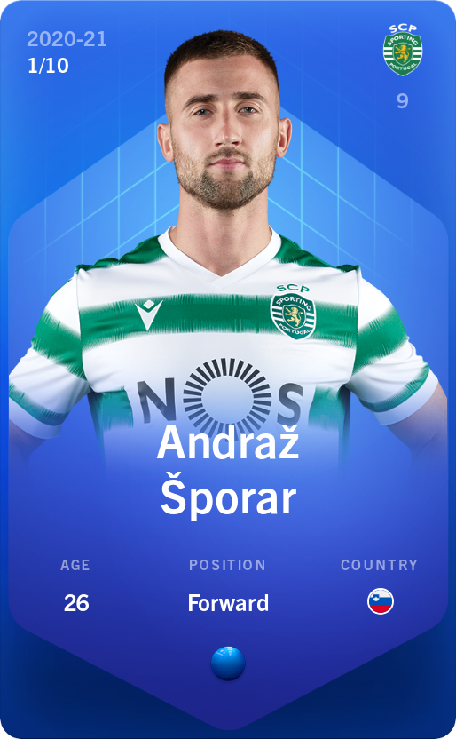 Sorare - Sorare Official - Andraž Šporar 2020-21 • Super Rare 1/10 - NFT # 77861431814812768368621157622010172907292043897709958810042932938664628343582