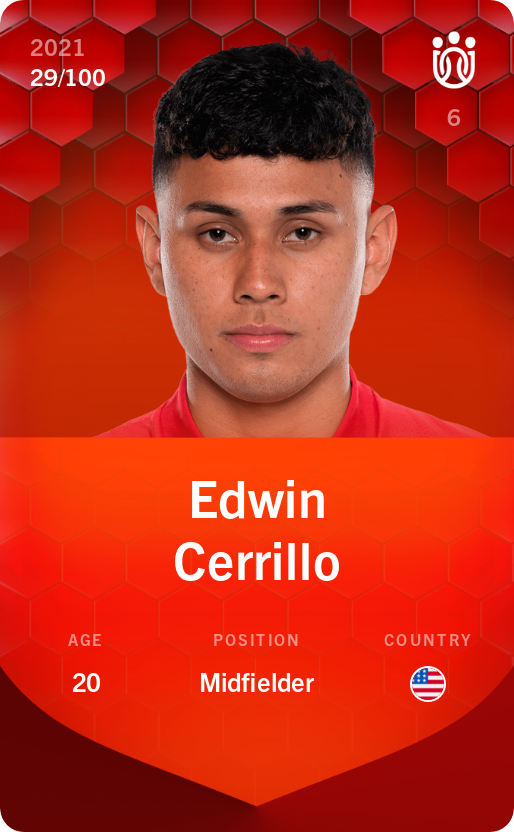 Sorare - Sorare Official - Edwin Cerrillo 2021-22 • Rare 29/100 - NFT # 27423225633348841949397211696453440958414565403028372690699450682974155843477