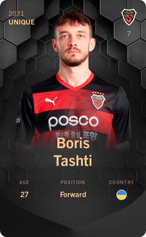 Sorare - Sorare Official - Boris Tashti 2021-22 • Unique - NFT # 89544896488467110231484613088215194317738256110390933382784131218460845570760