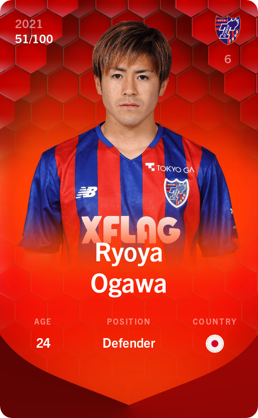 Sorare - Sorare Official - Ryoya Ogawa 2021-22 • Rare 51/100 - NFT # 29926615699978226619223696765111277317530193490886215782277561413330920841401