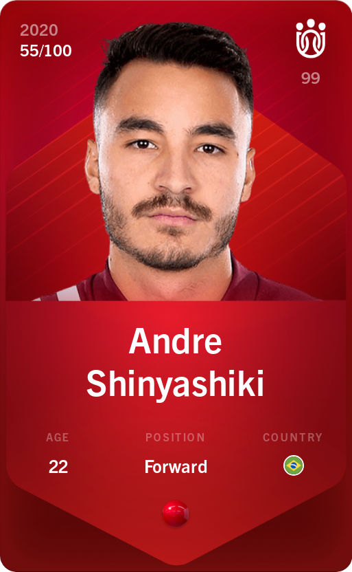 Sorare - Sorare Official - Andre Shinyashiki 2020-21 • Rare 55/100 - NFT # 101288253262459992649209740023025311056340841048341696648522318984036502215932