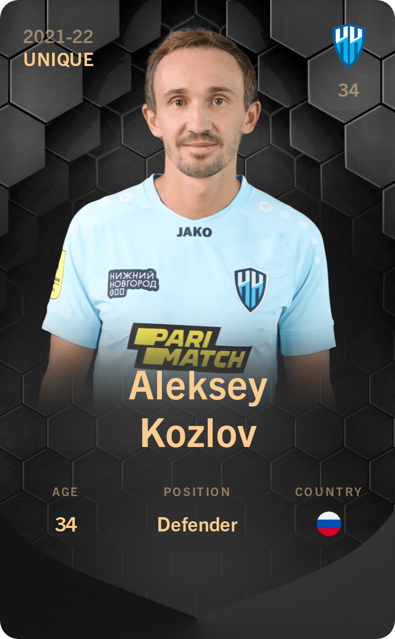 Sorare - Sorare Official - Aleksey Kozlov 2021-22 • Unique - NFT # 72331942037198417599329240639596315497683729569981296850670131142441429302596