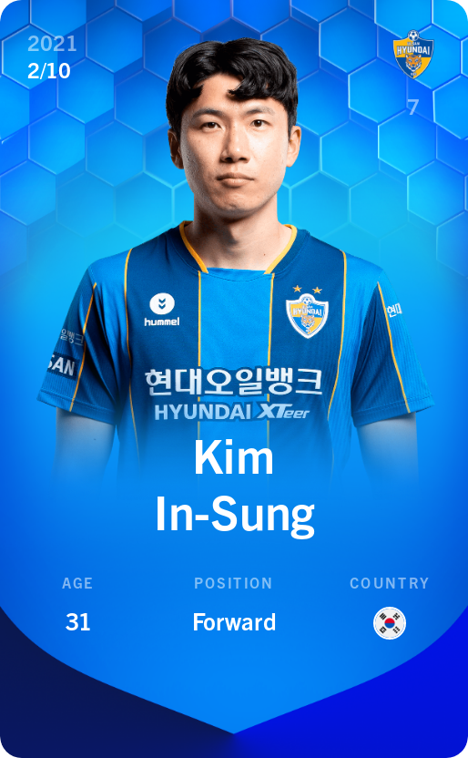 Sorare - Sorare Official - Kim In-Sung 2021-22 • Super Rare 2/10 - NFT # 44301729244198617848917189339026655500525229124621340719432409210890406393912