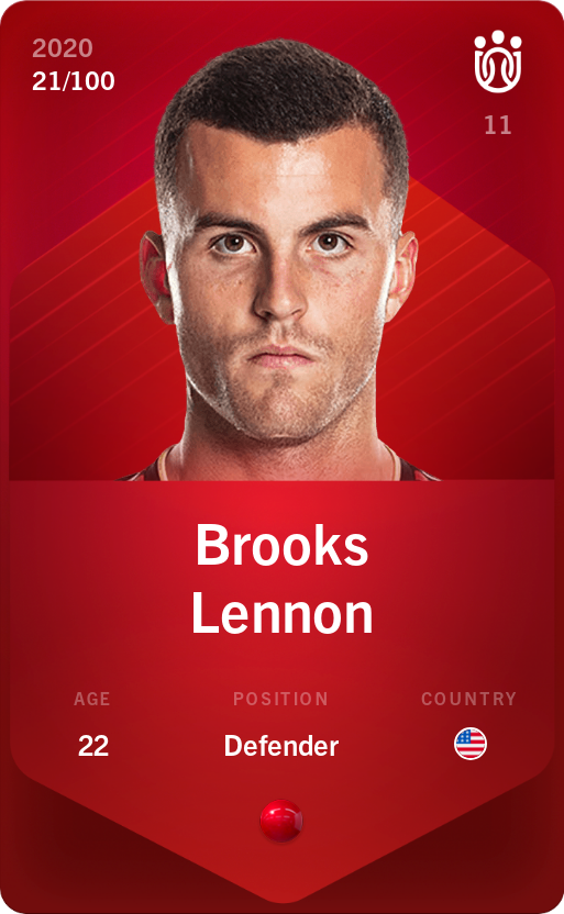 Sorare - Sorare Official - Brooks Lennon 2020-21 • Rare 21/100 - NFT # 31814667447057939655432877936948523434505254479905608610506375475901676116507