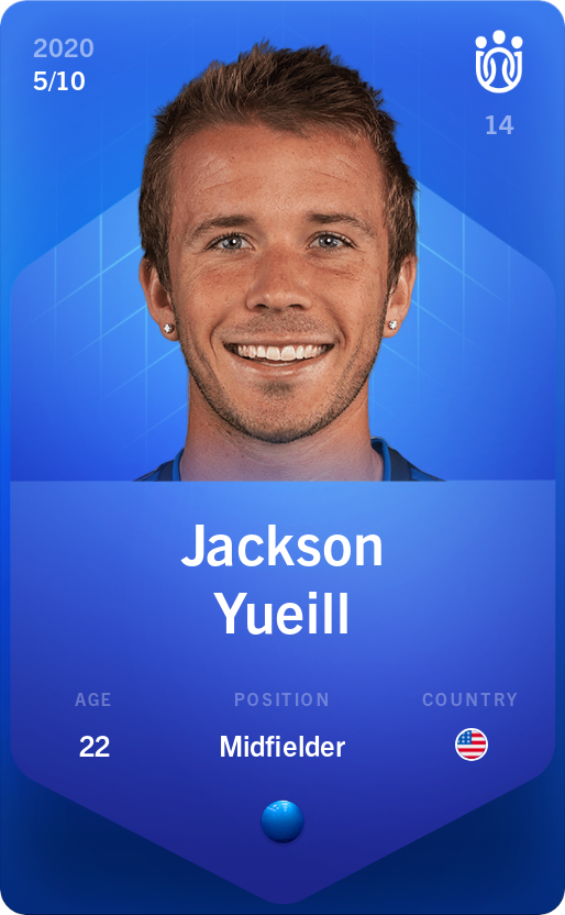Sorare - Sorare Official - Jackson Yueill 2020-21 • Super Rare 5/10 - NFT # 77025072143158275726774000124476584175079664405399716024331282221668563070264