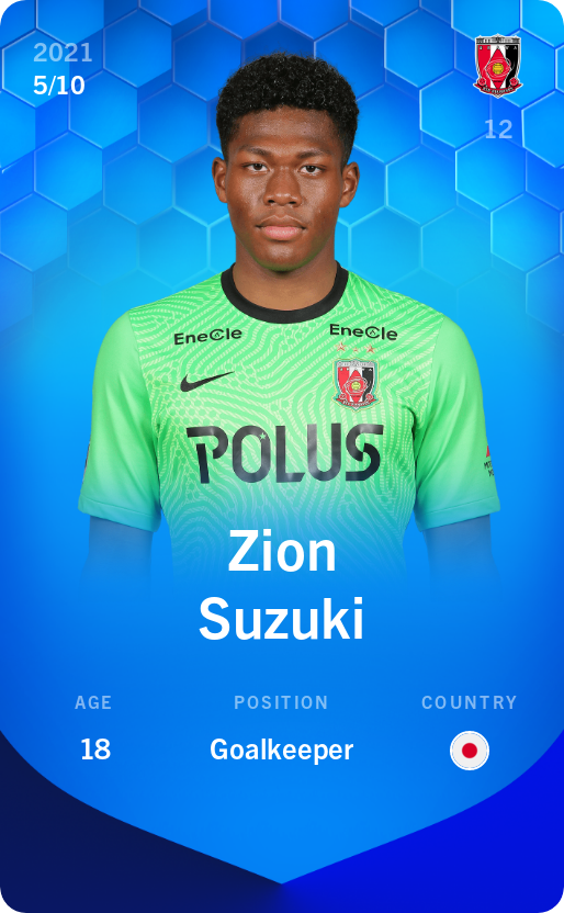 Sorare - Sorare Official - Zion Suzuki 2021-22 • Super Rare 5/10 - NFT # 95123725280667597161990552758355184620824014547458733589910949043938224271264