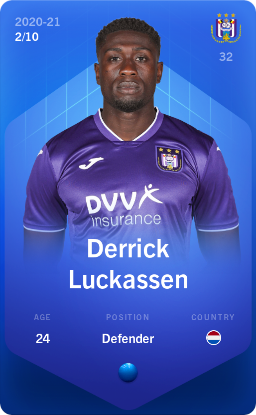 Sorare - Sorare Official - Derrick Luckassen 2020-21 • Super Rare 2/10 - NFT # 82304677451856289124407415467019169509096530506004537725038458893587140330756