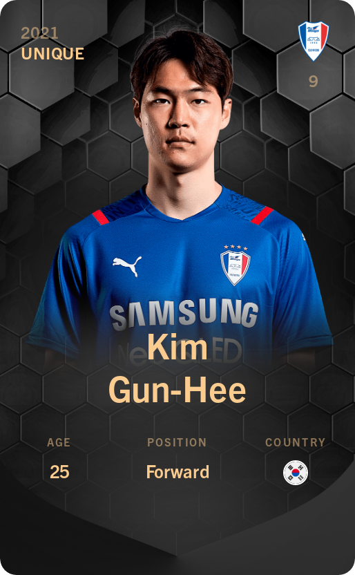 Sorare - Sorare Official - Kim Gun-Hee 2021-22 • Unique - NFT # 82408764854461941629038710478805075121221639217191669086717951930341142133164
