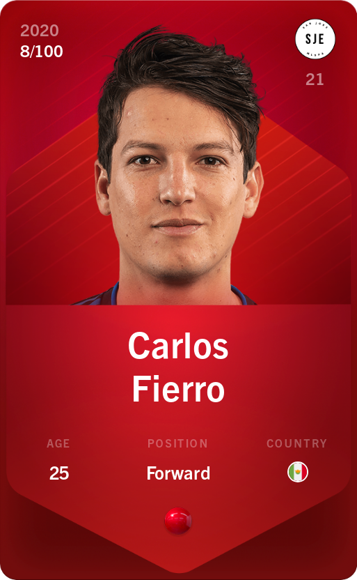 Sorare - Sorare Official - Carlos Fierro 2020-21 • Rare 8/100 - NFT # 52629384592007686837566279769772792729312463523504291349883469319723895125868