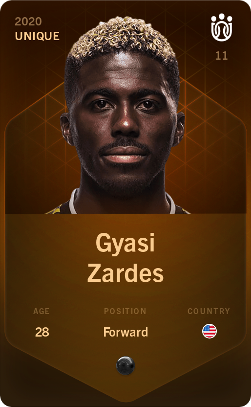 Sorare - Sorare Official - Gyasi Zardes 2020-21 • Unique - NFT # 16996331715853599325760955151493472437418716608672117416903999645955790695054
