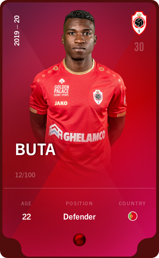 Sorare - Sorare Official - Buta 2019-20 • Rare 12/100 - NFT # 28544009525041573962193325321322964217150452280419553120803300423928578499546