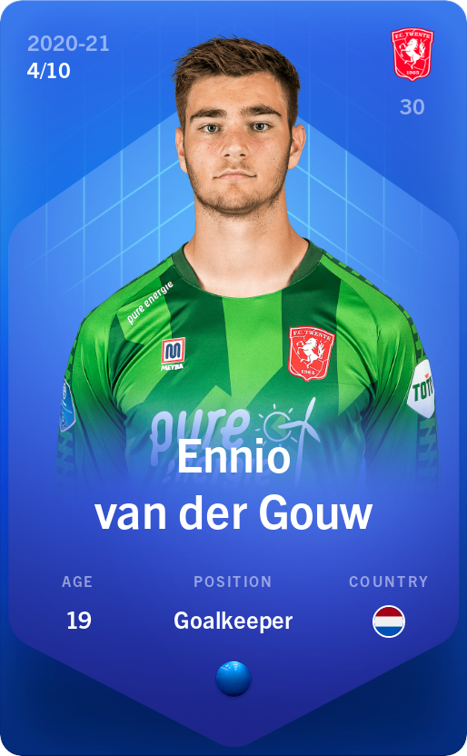 Sorare - Sorare Official - Ennio van der Gouw 2020-21 • Super Rare 4/10 - NFT # 56606517754797869999275848758285045962604309690193504114937013595321430052266