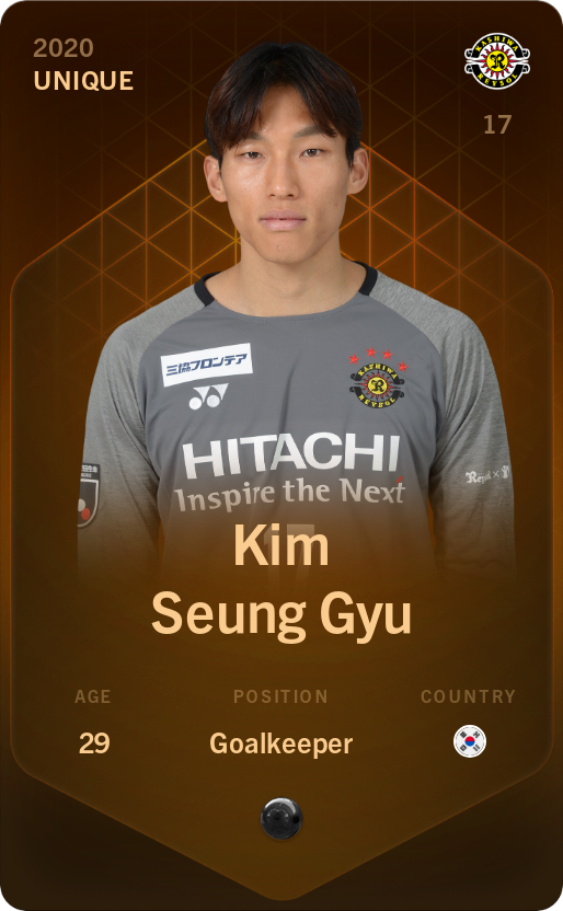 Sorare - Sorare Official - Kim Seung Gyu 2020-21 • Unique - NFT # 29841077178768548746730442861400228292256214394511907092157926934570872133340