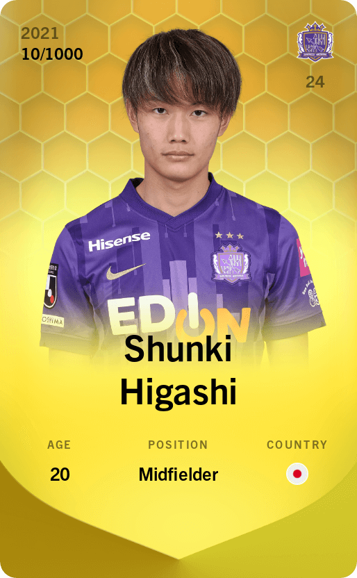 Shunki Higashi 2021-22 • Limited 10/1000