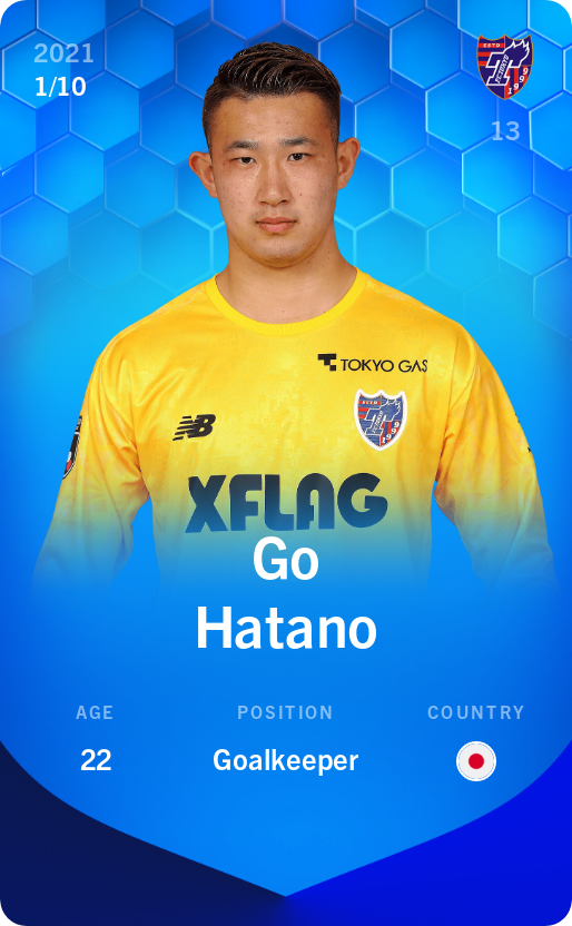 Sorare - Sorare Official - Go Hatano 2021-22 • Super Rare 1/10 - NFT # 68341001186999373000968618456703967038417966537687021349186307346679866782304