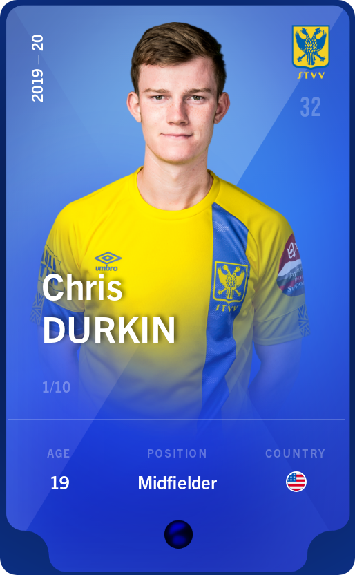 Sorare - Sorare Official - Chris Durkin 2019-20 • Super Rare 1/10 - NFT # 761356908397984563023760456597140451672934242178895198119216448216382543881