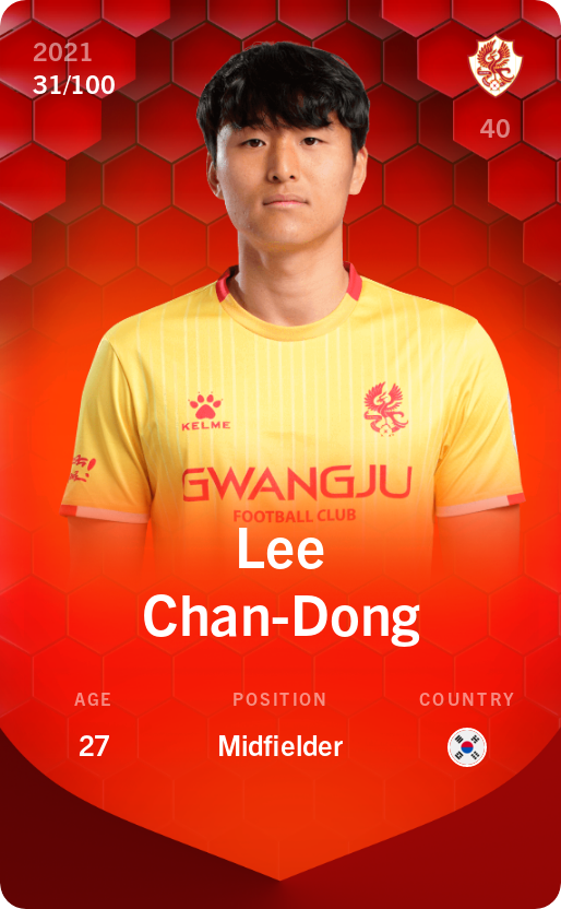 Sorare - Sorare Official - Lee Chan-Dong 2021-22 • Rare 31/100 - NFT # 47775139669752493338772906866287637468169847834877226581033616872060166572156