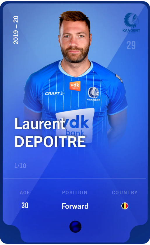 Sorare - Sorare Official - Laurent Depoitre 2019-20 • Super Rare 1/10 - NFT # 57908614193604459757583848996810392041414359398768603718119340734792708819544