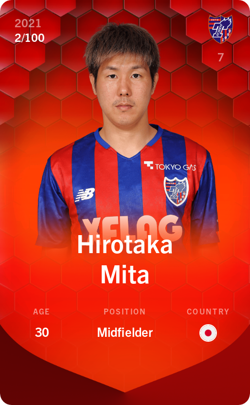 Sorare - Sorare Official - Hirotaka Mita 2021-22 • Rare 2/100 - NFT # 9696947817030721280872047443420615830382067873282326652154608696177353837477