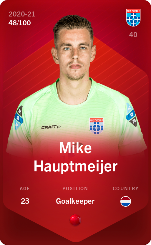 Sorare - Sorare Official - Mike Hauptmeijer 2020-21 • Rare 48/100 - NFT # 760016503750404894002122448189390111059055651272902450050722477631781727947