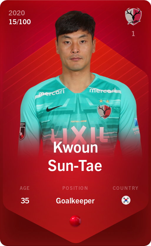 Sorare - Sorare Official - Kwoun Sun-Tae 2020-21 • Rare 15/100 - NFT # 73313266323181969740689828539245215567418174987574310344959288008561184130551