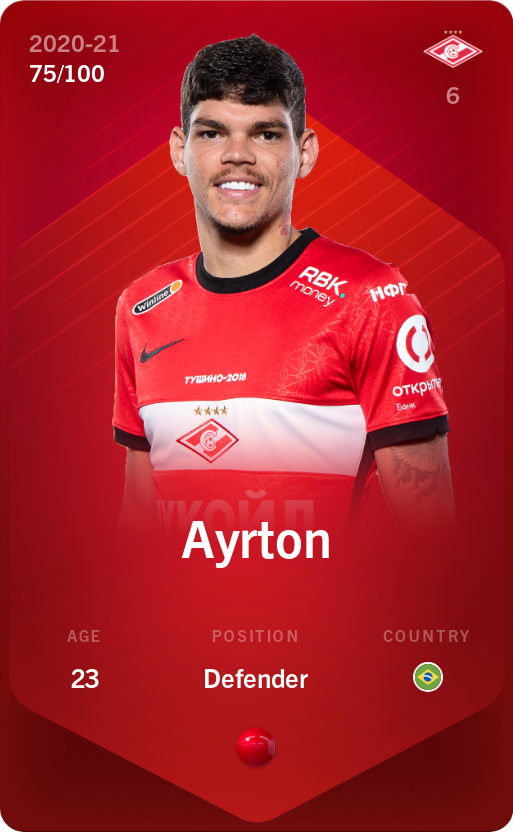 Sorare - Sorare Official - Ayrton 2020-21 • Rare 75/100 - NFT # 49839587883174422786110508567250877736194557596421860933799686869929018285834