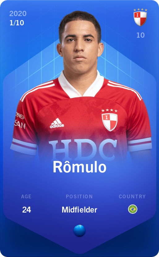 Sorare - Sorare Official - Rômulo 2020-21 • Super Rare 1/10 - NFT # 73565655170416426169582007133117715499908923962656932466714253497069080724242