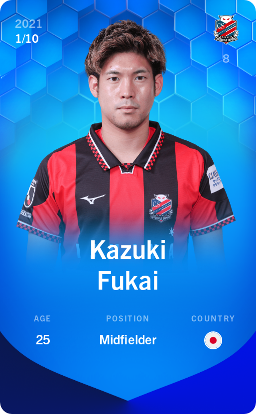 Sorare - Sorare Official - Kazuki Fukai 2021-22 • Super Rare 1/10 - NFT # 54593428386283255778304900955509120234376372007491420430411678834773449551201