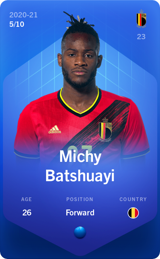 Sorare - Sorare Official - Michy Batshuayi 2020-21 • Super Rare 5/10 - NFT # 93136330892998171797430561409205818222763089984720810864786475763352825367719